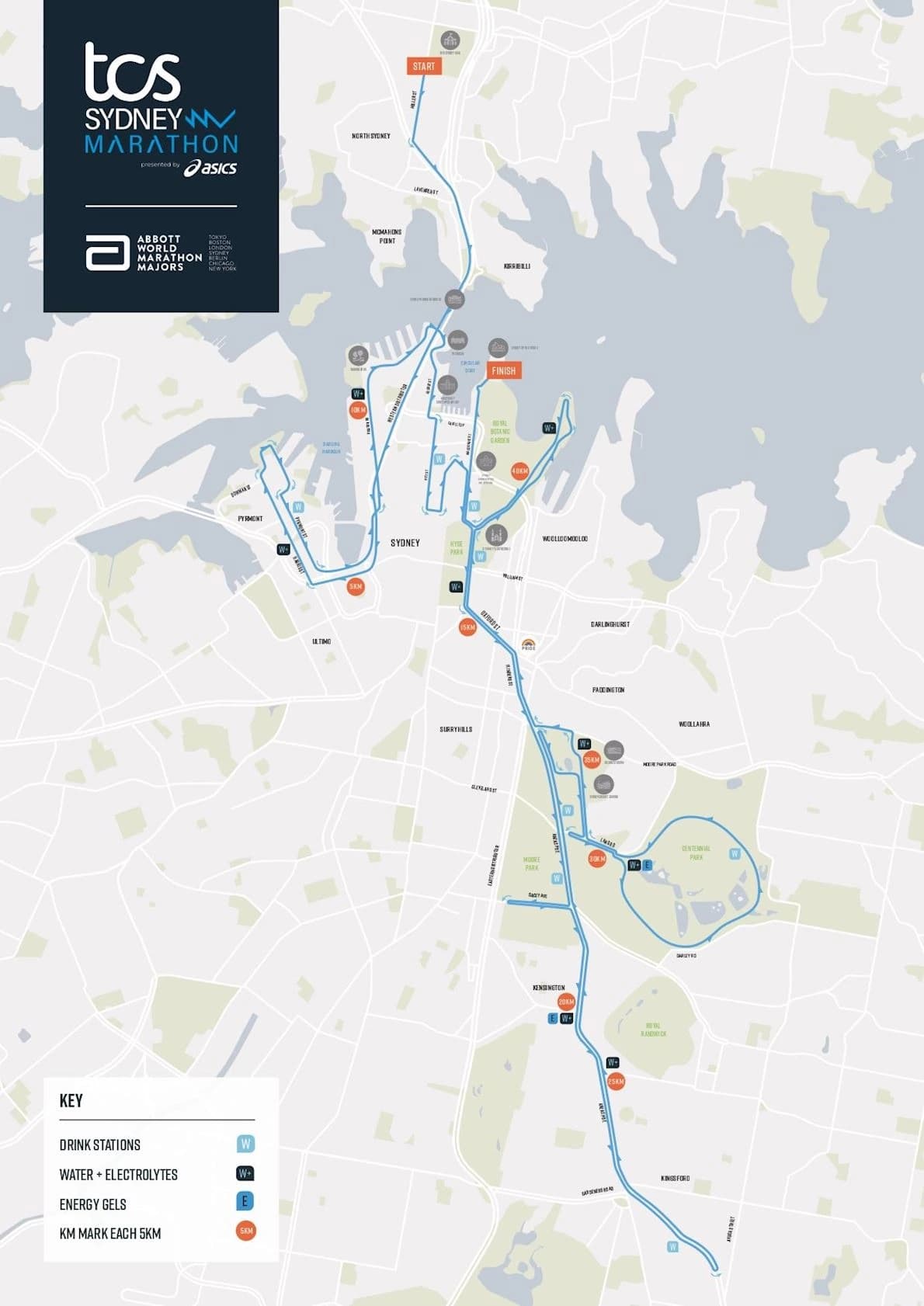 Sydney Marathon route map 2026