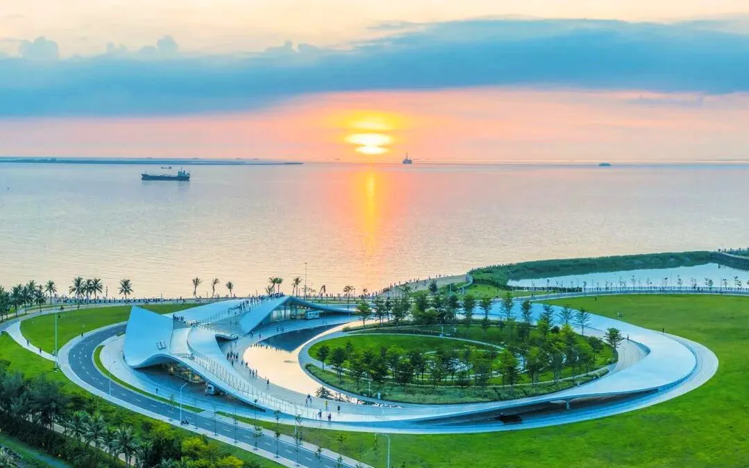 Haikou skyline from the air