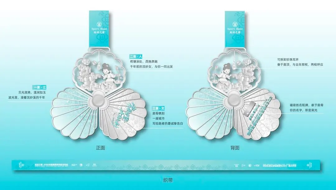 The detachable earring on the medal